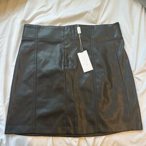 NWT ASTR Black Vegan Leather Mini Skirt